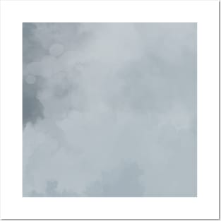 Tie Dye 004: Minimal Blue Cloud Posters and Art